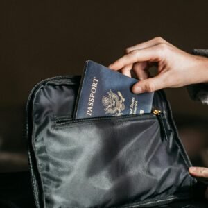 passport in a suitcase